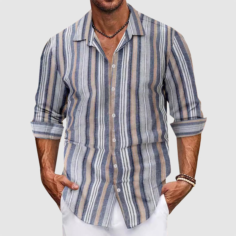 LUCA LINEN SHIRT NIGHT SKY