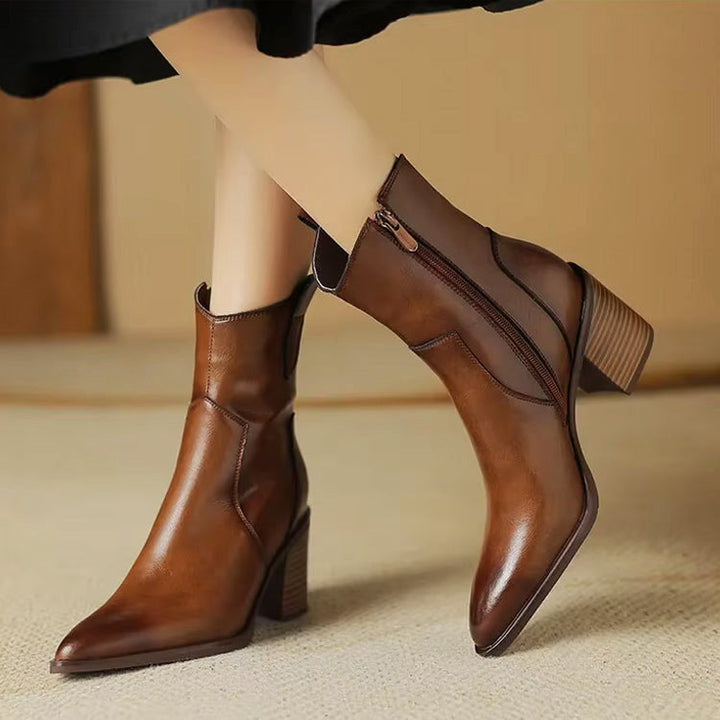 Alessia Romano Leather Ankle Boots