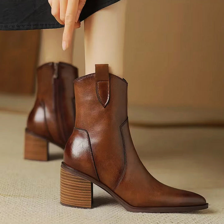 Alessia Romano Leather Ankle Boots