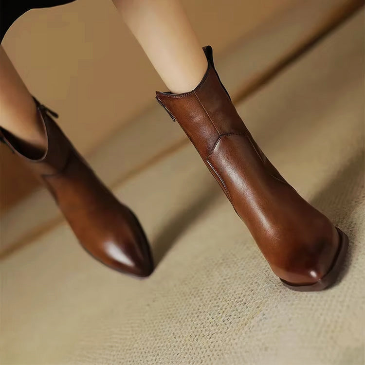 Alessia Romano Leather Ankle Boots