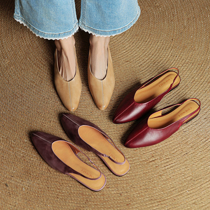 Alessia Romano Pointed Slingback Flats