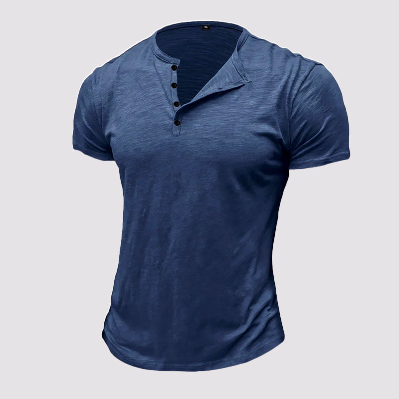 Alexander Heliot Cotton Henley T-Shirt