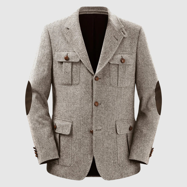 Alexander Heliot Herringbone Tailored Blazer