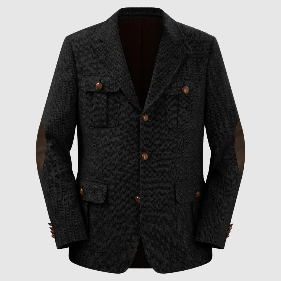 Alexander Heliot Herringbone Tailored Blazer