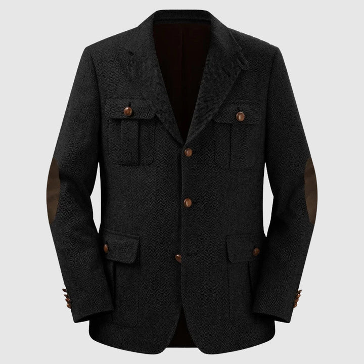 Alexander Heliot Herringbone Tailored Blazer
