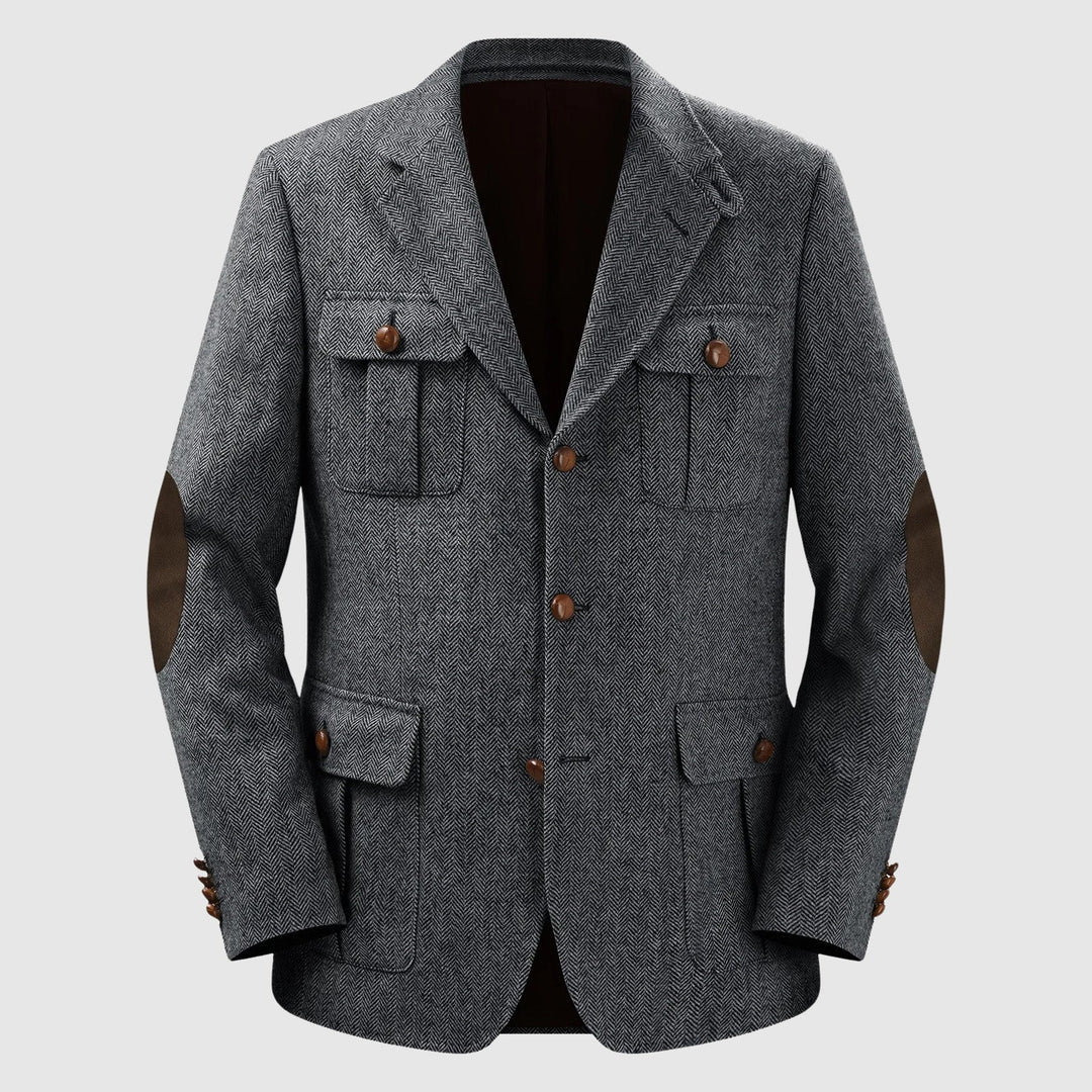 Alexander Heliot Herringbone Tailored Blazer