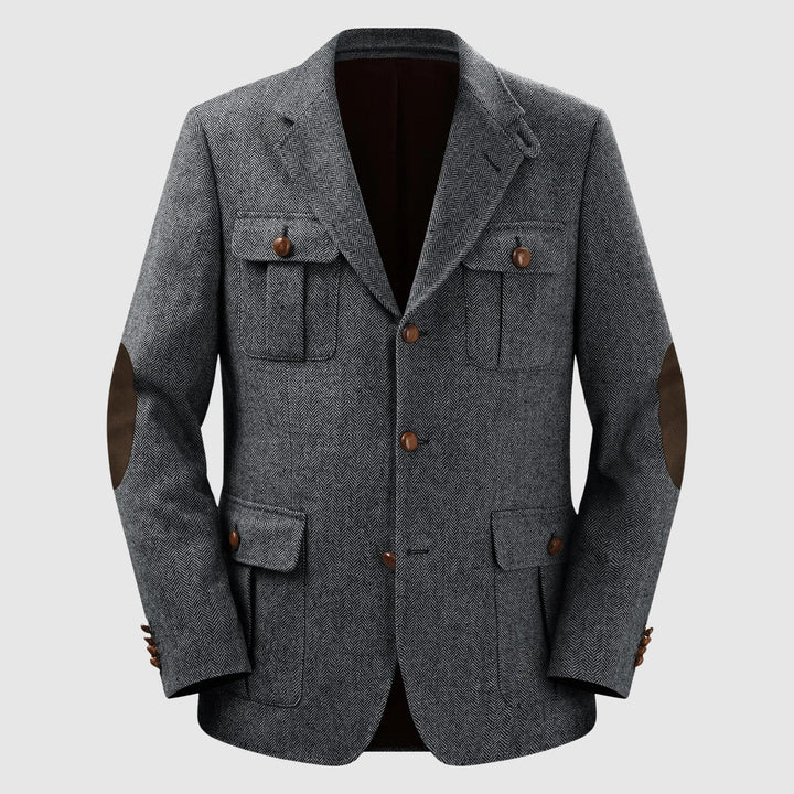 Alexander Heliot Herringbone Tailored Blazer