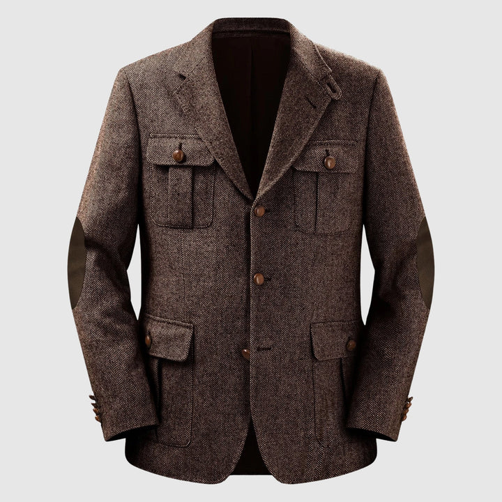 Alexander Heliot Herringbone Tailored Blazer