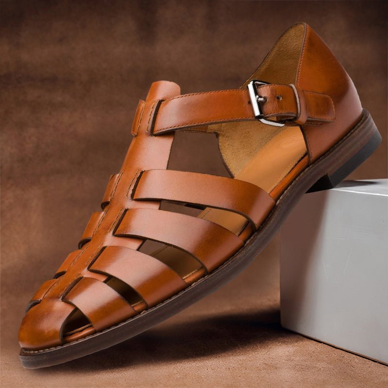 Davide Costa Leather Fisherman Sandals