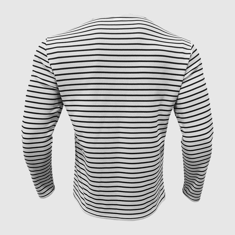 Davide Costa Striped Henley Shirt