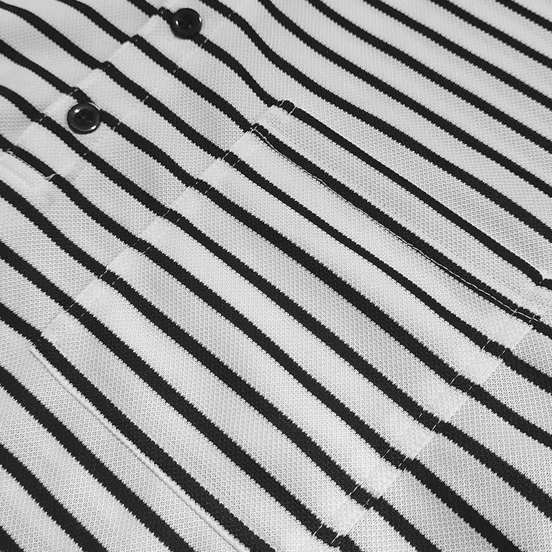 Davide Costa Striped Henley Shirt