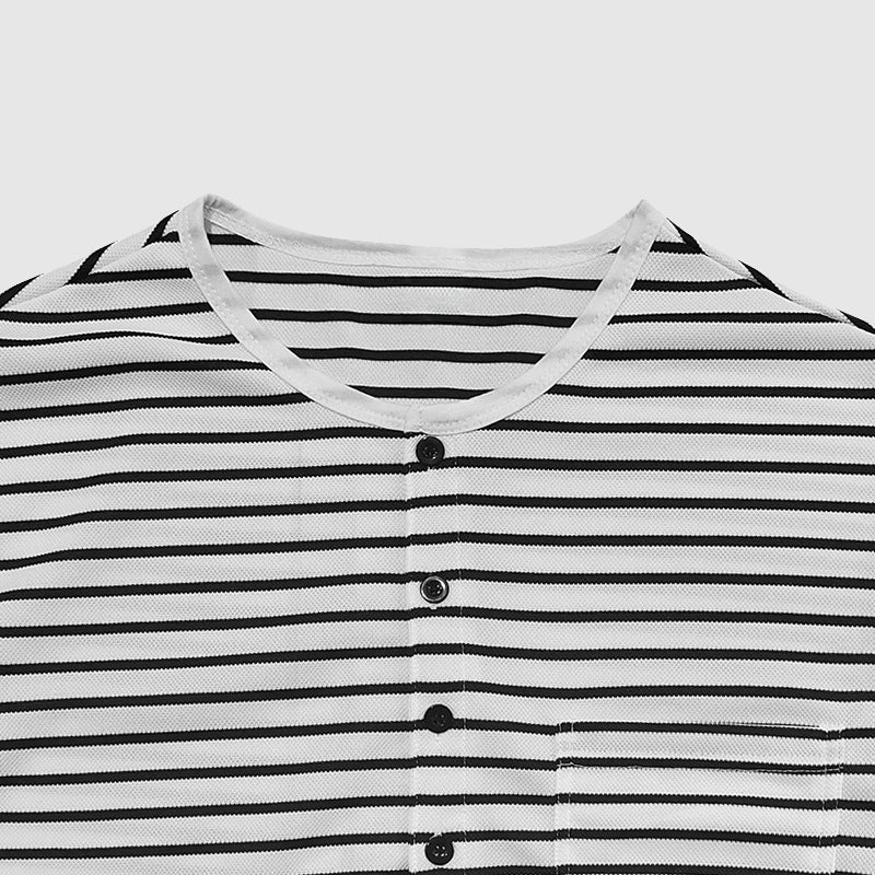 Davide Costa Striped Henley Shirt