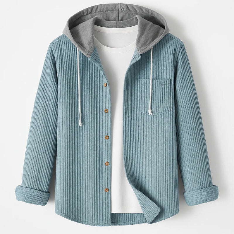 Davide Costa Hooded Corduroy Overshirt