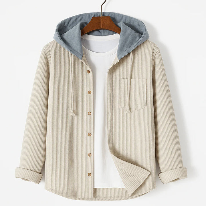 Davide Costa Hooded Corduroy Overshirt