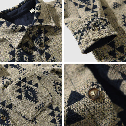 Davide Costa Jacquard Wool Shirt