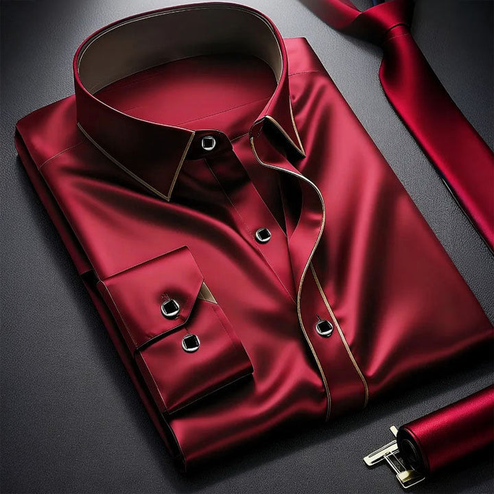 Davide Costa Long Sleeve Shirt with Contrast Trim