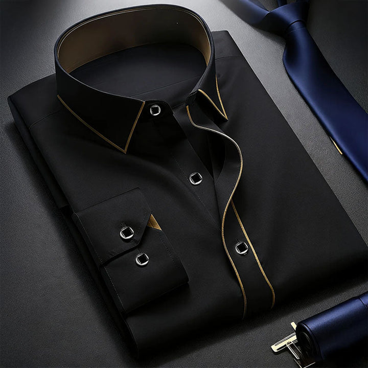 Davide Costa Long Sleeve Shirt with Contrast Trim