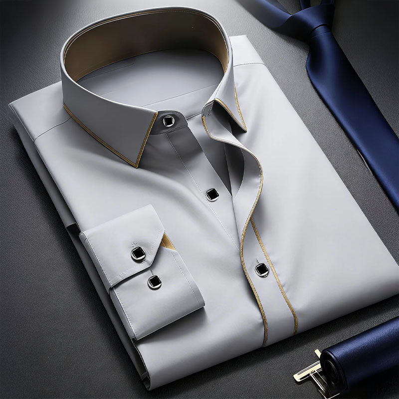 Davide Costa Long Sleeve Shirt with Contrast Trim