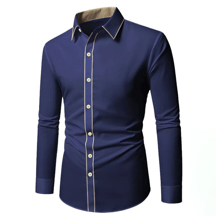 Davide Costa Long Sleeve Shirt with Contrast Trim