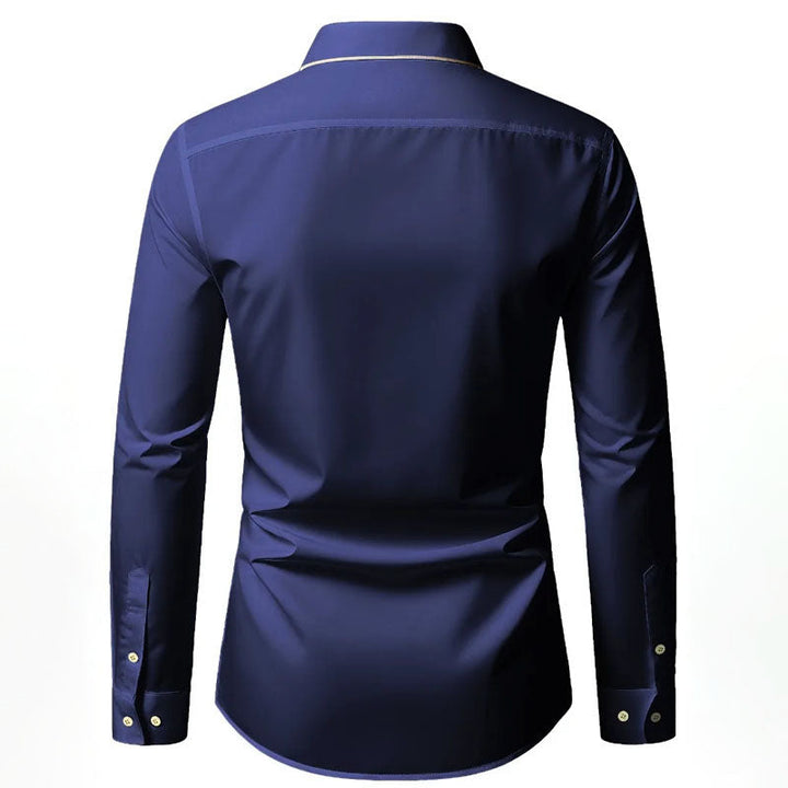 Davide Costa Long Sleeve Shirt with Contrast Trim