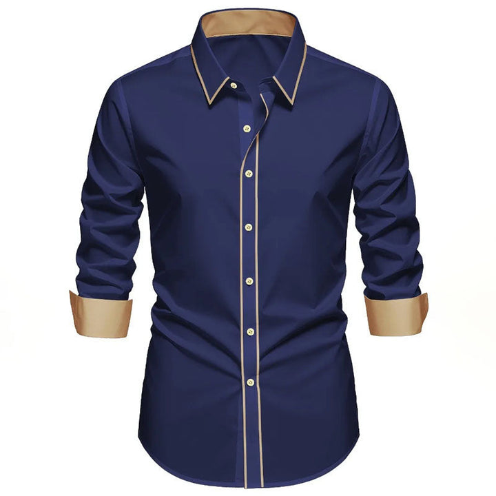 Davide Costa Long Sleeve Shirt with Contrast Trim
