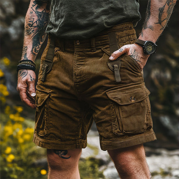 Davide Costa Outdoor Corduroy Cargo Shorts