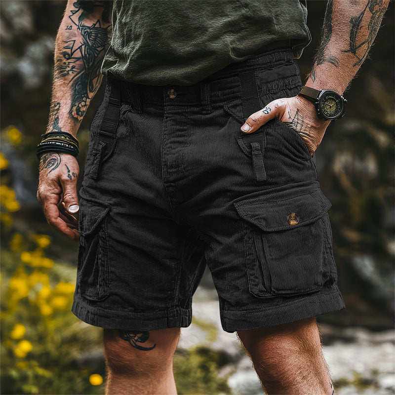 Davide Costa Outdoor Corduroy Cargo Shorts