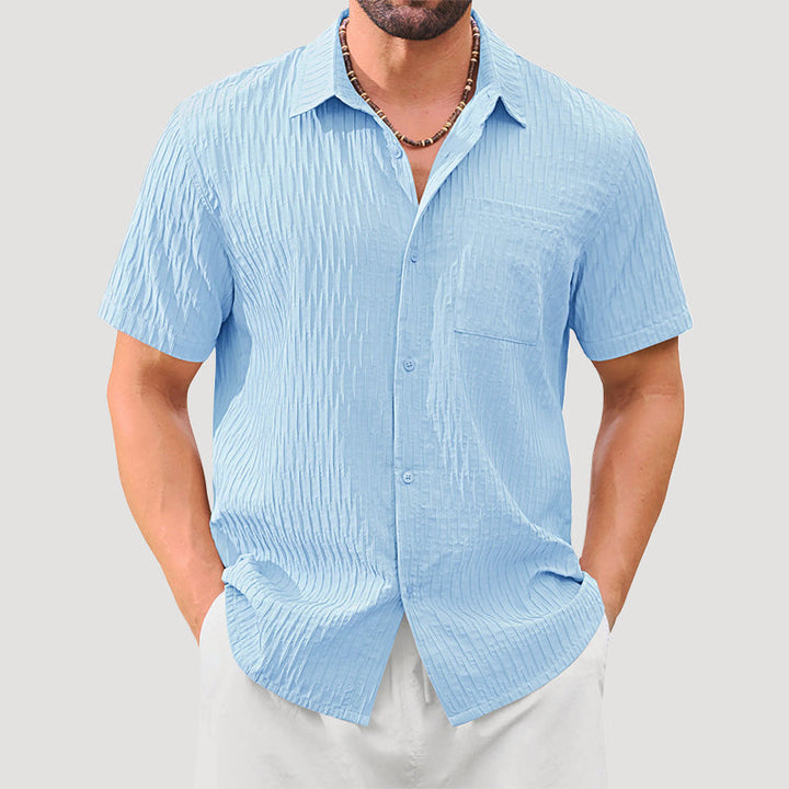 Davide Costa Textured Short Sleeve Shirt