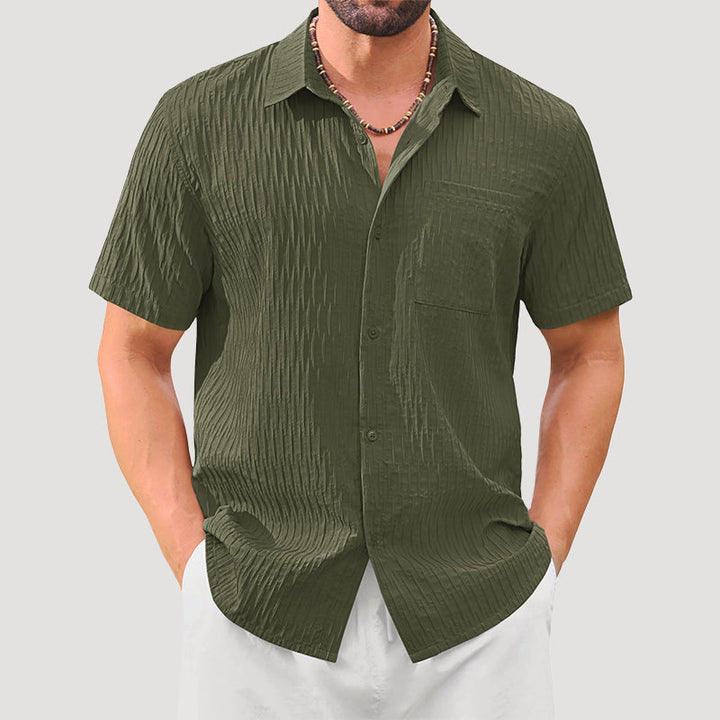 Davide Costa Textured Short Sleeve Shirt