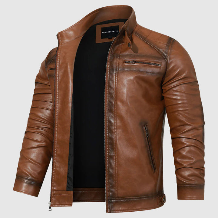 Davide Costa Slim Fit Leather Jacket