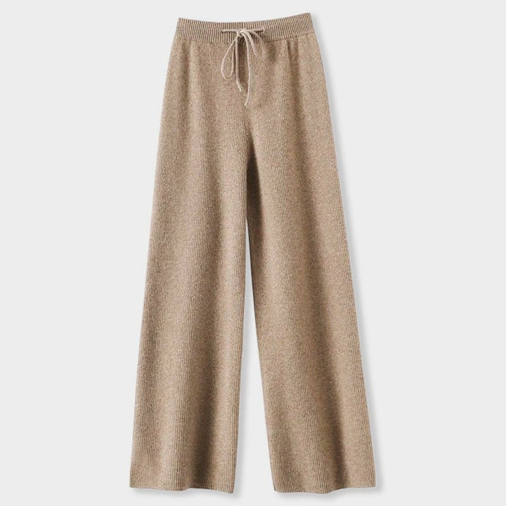 Elena Romano Cashmere Wide-Leg Pants