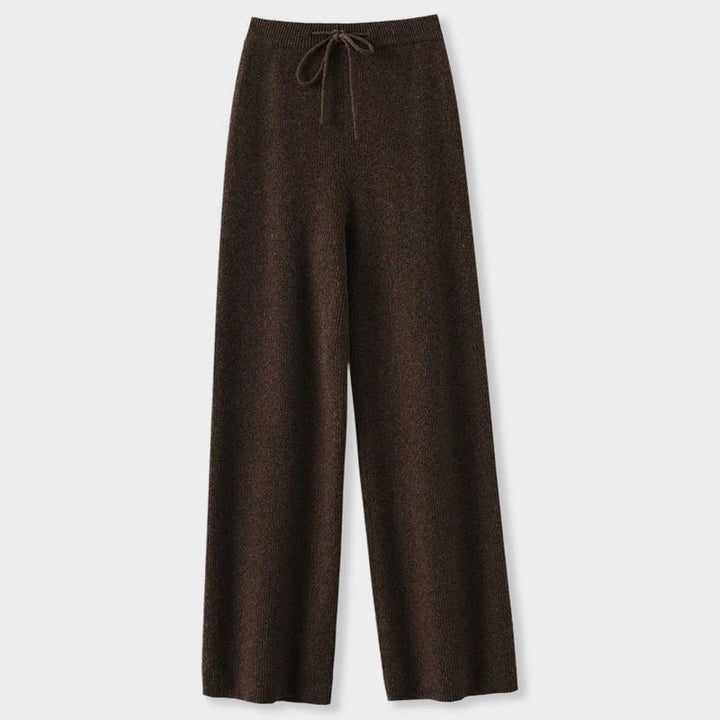 Elena Romano Cashmere Wide-Leg Pants