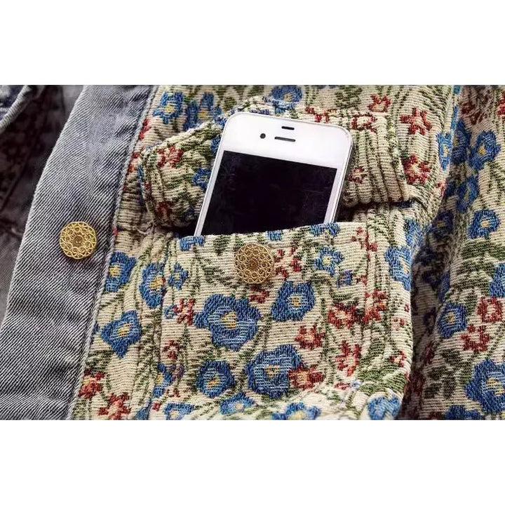 Giulia Bellini Floral Denim Jacket