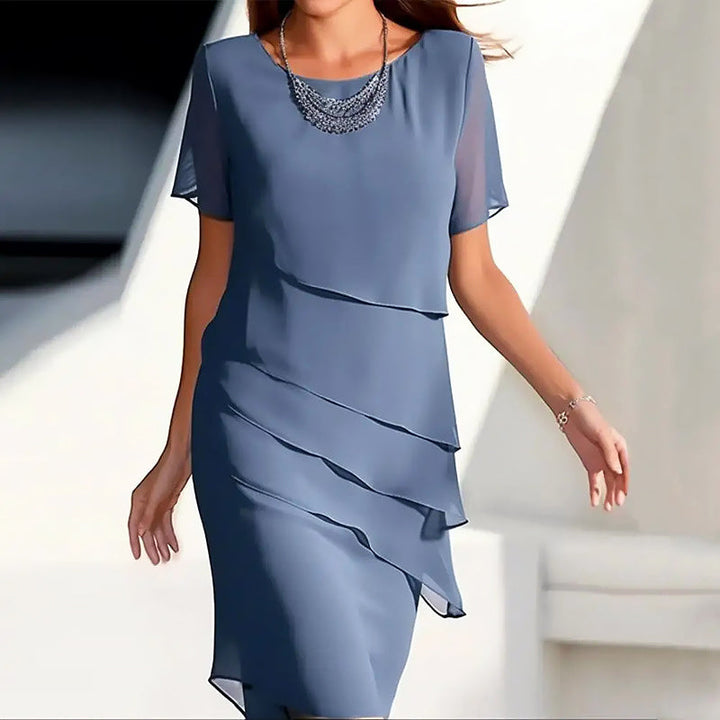 Giulia Bellini Asymmetrical Chiffon Dress