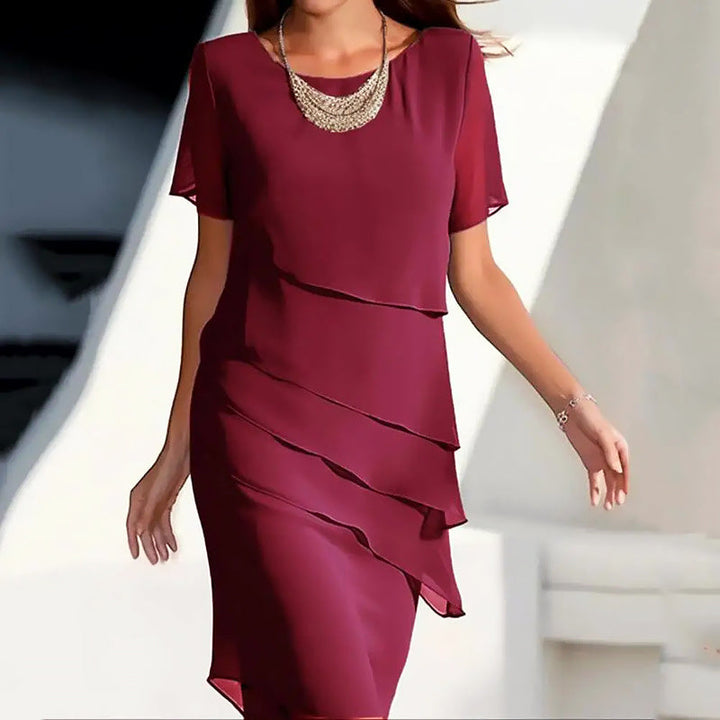 Giulia Bellini Asymmetrical Chiffon Dress