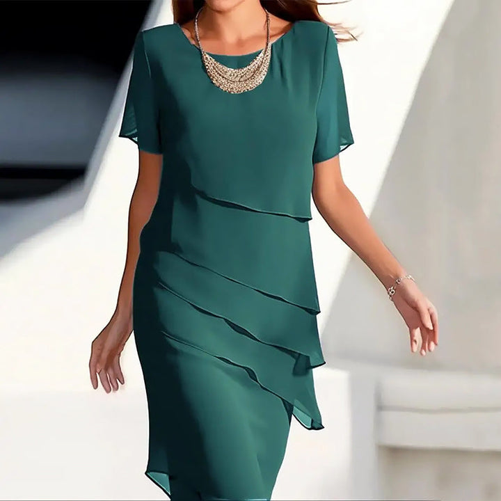 Giulia Bellini Asymmetrical Chiffon Dress