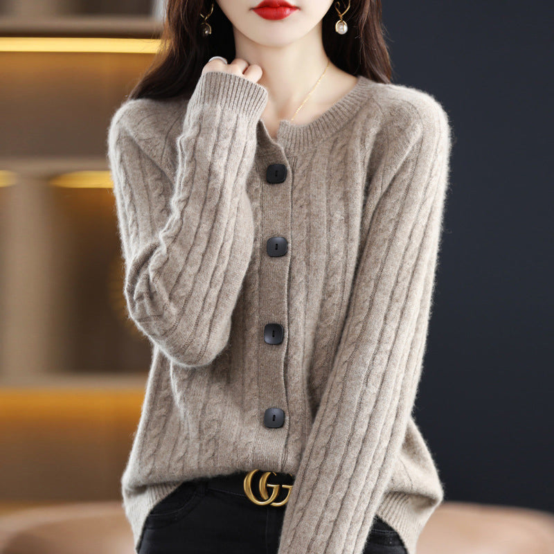 Giulia Bellini Cable Knit Cardigan