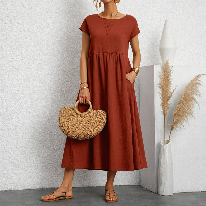 Giulia Bellini Casual Short Sleeve Midi Dress