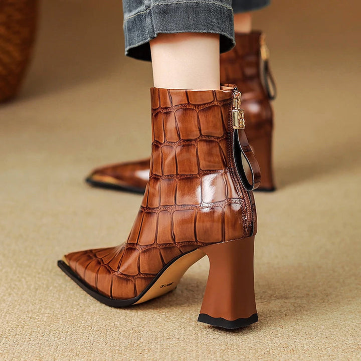 Giulia Bellini Croc Leather Boots
