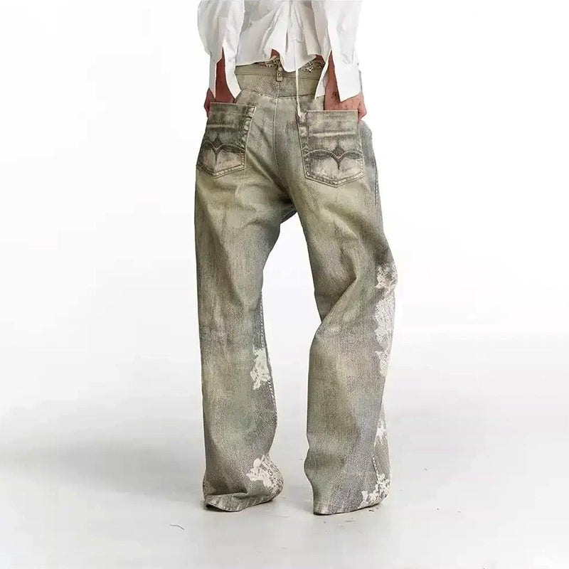 Giulia Bellini Distressed Art Washed Jeans