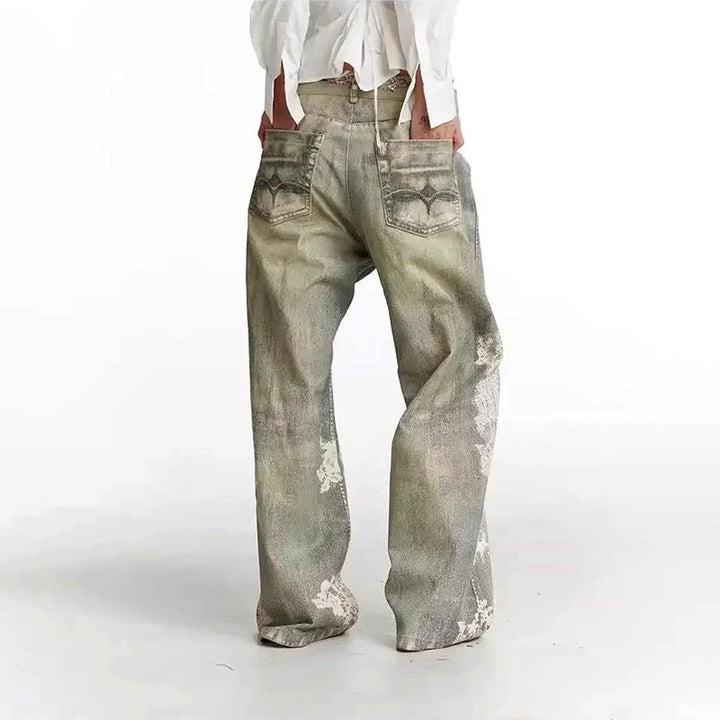 Giulia Bellini Distressed Art Washed Jeans