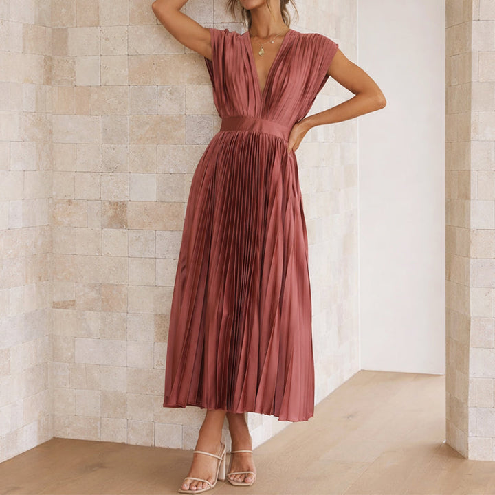 Giulia Bellini Event Pleated Maxi Dress