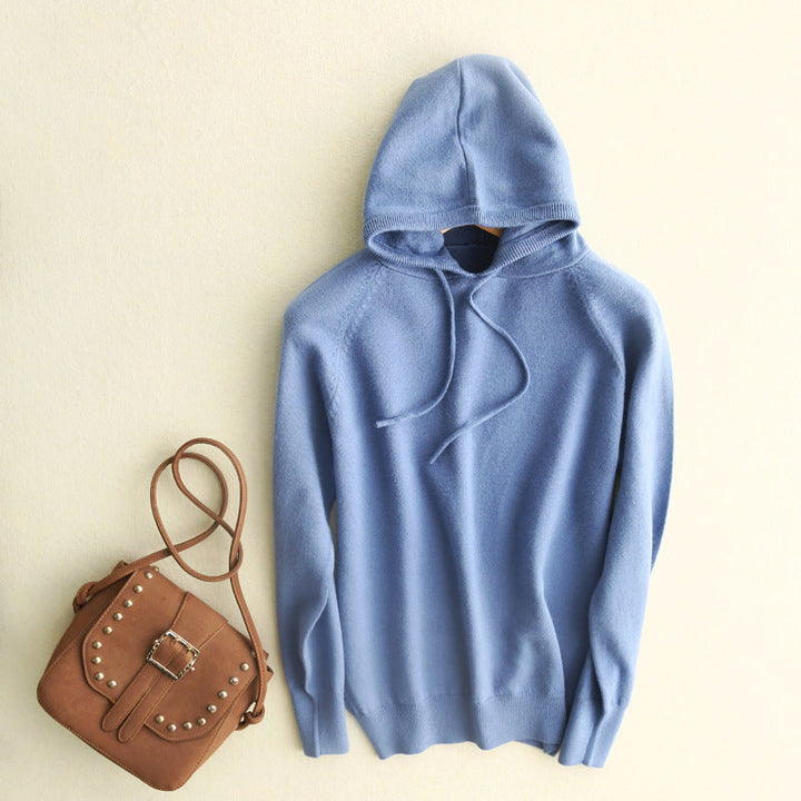 Giulia Bellini Fine Texture Knit Hoodie