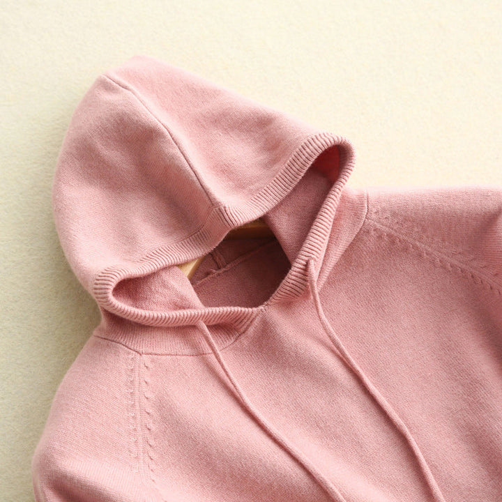 Giulia Bellini Fine Texture Knit Hoodie