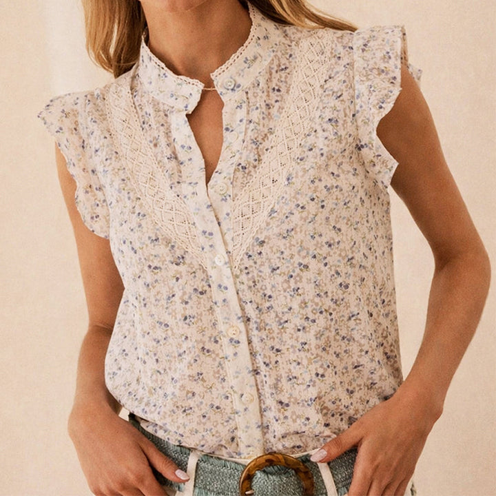 Giulia Bellini Floral Sleeveless Blouse