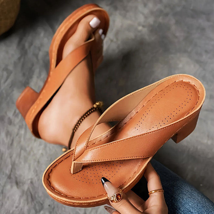 Giulia Bellini Low Heel Thong Sandals