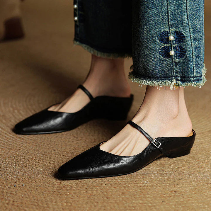 Giulia Bellini Leather Pointed Flats