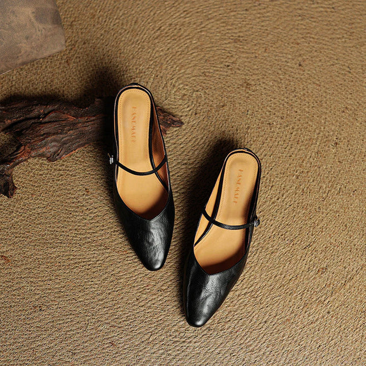 Giulia Bellini Leather Pointed Flats