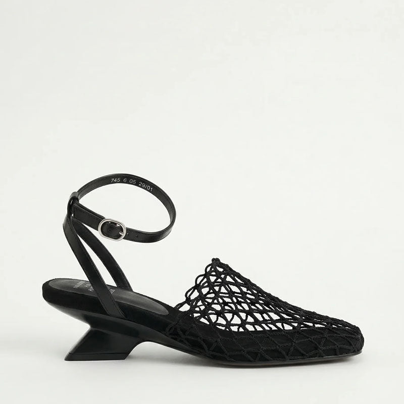 Giulia Bellini Woven Mesh Slingback Flats