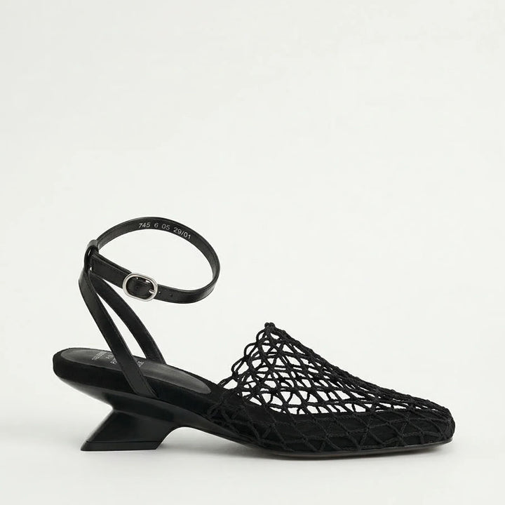 Giulia Bellini Woven Mesh Slingback Flats